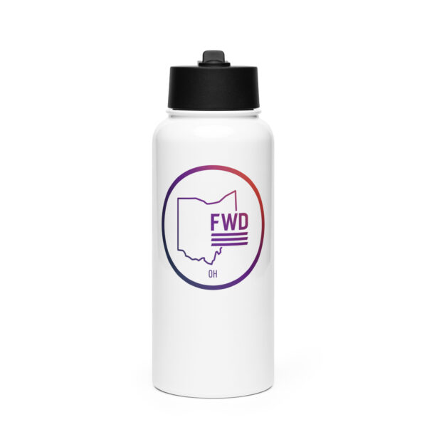 Forward Ohio Stainless steel water bottle with a straw lid